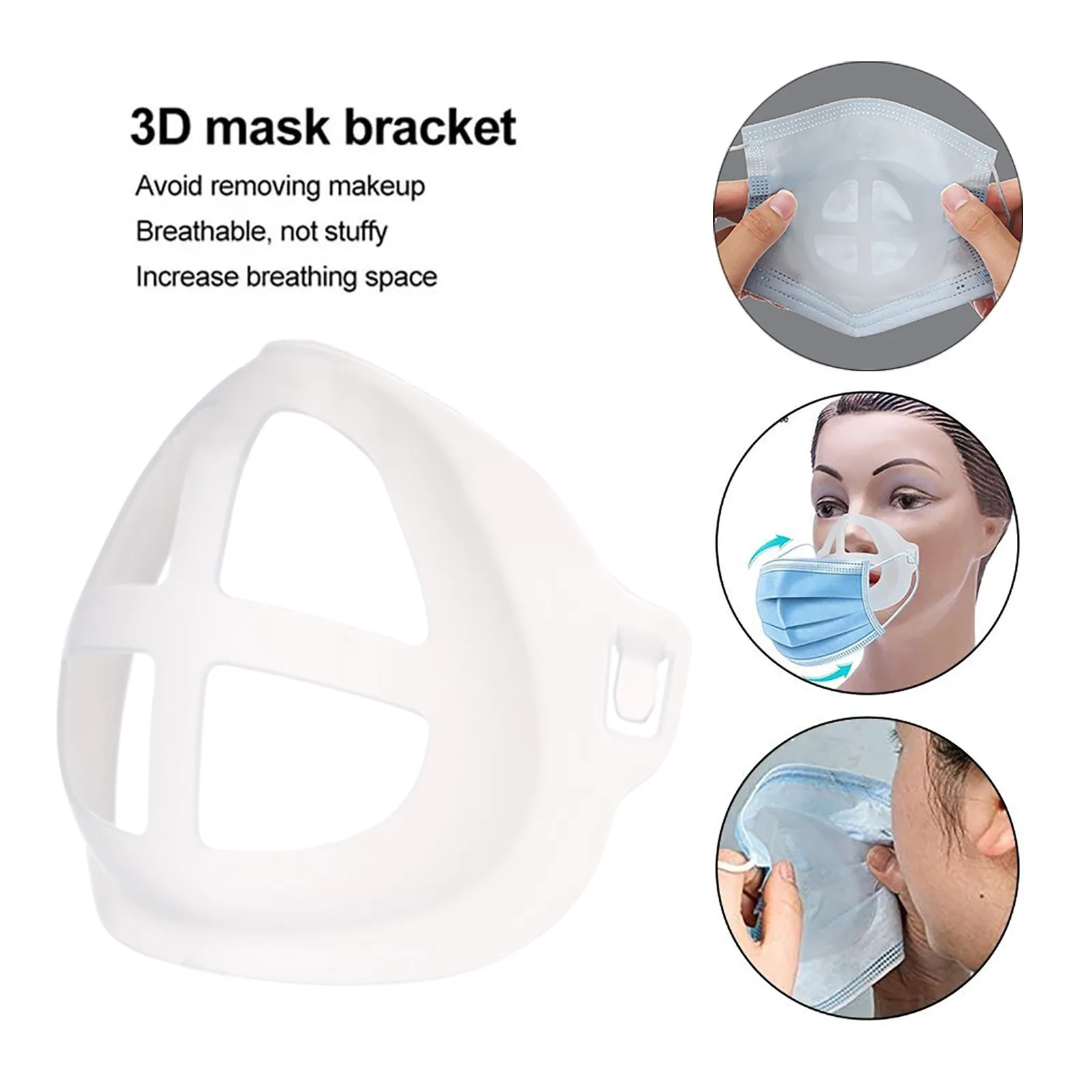 Mascarilla Для Взрослых Черная силиконовая маска держатель многоразовая смываемая