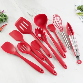 

Heat Resistant Silicone Cookware Set Nonstick Cooking Tools Kitchen Baking Tool Kit Utensils Kitchen Accessories*