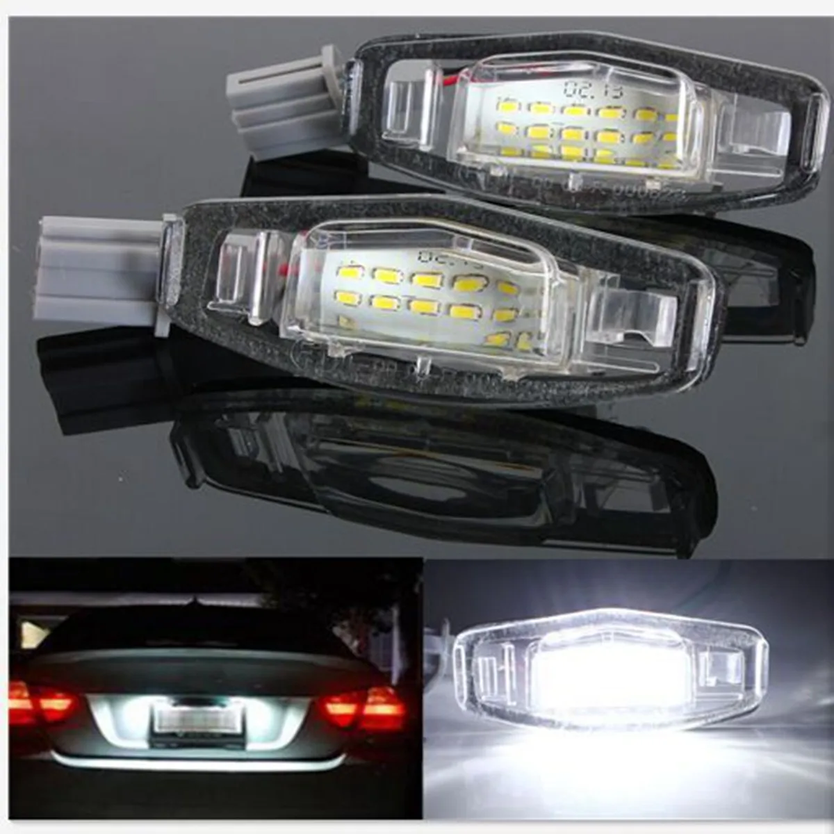 2X Светодиодный светильник для номерного знака без ошибок для Honda Accord Odyssey Civic Sedan City Acura MDX TSX ILX RDX RL TL