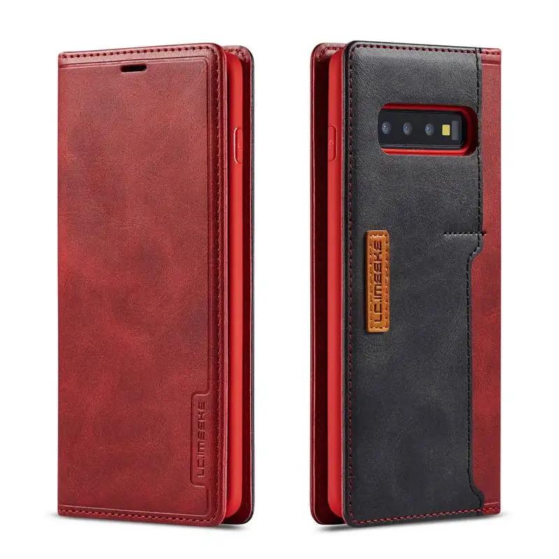 Чехол-книжка для samsung Galaxy S10 Plus S10e, чехол из искусственной кожи, держатель для карт, сумка для телефона, чехол для samsung S10Plus S10+ чехол - Цвет: 4