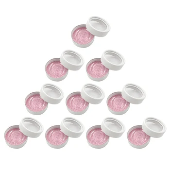 

10pcs Transparent Lid Packaging Box Salon Portable Makeup Cosmetic Paper Eyelash Storage Case Carrying Travel Round Home
