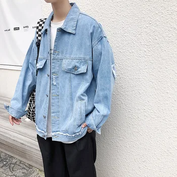 

Autumn and winter casual jacket denim jacket male Harajuku loose wild denim jacket