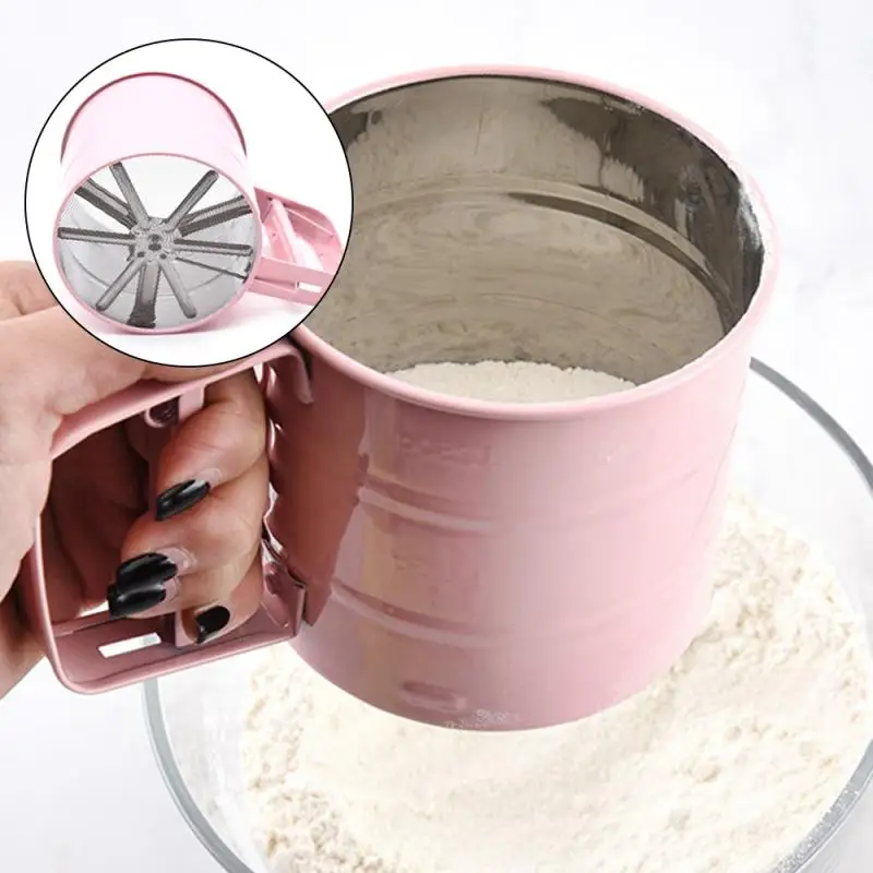 Wonderlife Stainless steel icing sugar shaker Multi-function hand-held screen flour sieve Bakery accessories reposteriabaking