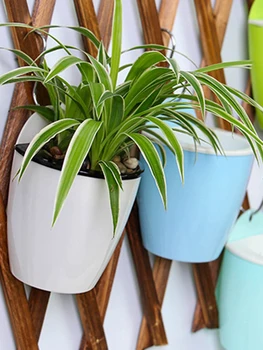 

Automatic Water Absorption Lazy Flower Pot Water Culture Wall Hanging Basin Basket Plant Storage Holder PP Flower Pots Flowerpot