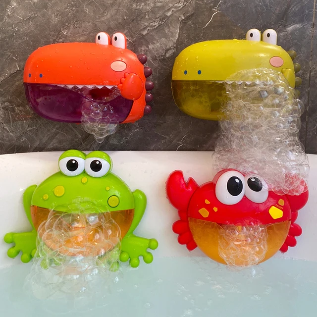 Frog Bubble Music Baby Bath Toys Kids Pool Swimming Bathtub Soap Machine Automatic Bubble Funny Crab BathToy for Children Gifts 6