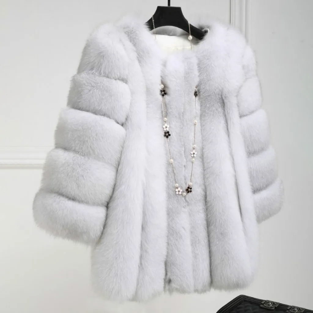 Теплое плюшевое пальто размера плюс 4XL, пальто из искусственного меха для женщин на осень и зиму, Роскошная мягкая меховая куртка, пальто для женщин, Высококачественная плотная верхняя одежда