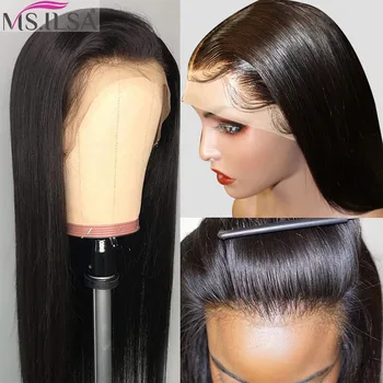

Brazilian 360 Lace Frontal Wigs Pre Plaucked Straight Human Hair Wigs Black Women Lace Frontal Wigs Remy 360 Lace Wig Baby Hair