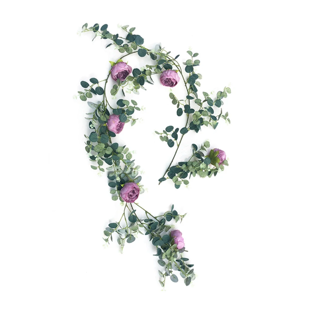 180CM Artificial Eucalyptus Leaves Vine Fake Greenery Garland Wedding Party Home Decoration Hanging Plants | Дом и сад