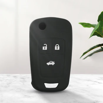 Cover per chiave telecomando per Chevrolet - KEYYOU 3 pulsanti per Chevrolet Cruze AVEO SAIL TRAX MALIBU CAPTIVA Flip Key Hot Silicone