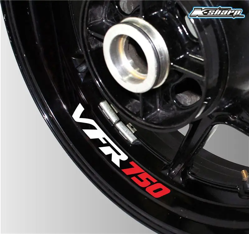 Для HONDA VFR750 VFR vfr750 motorim logodecoral обод внутреннее кольцо Светоотражающие колеса наклейки водонепроницаемые шины - Цвет: K-LQT-VFR750-01