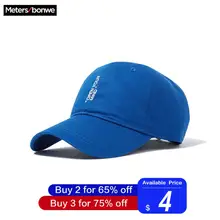 Metersbonwe, бейсболка, мужская шапка,, индивидуальная, трендовая, с буквенным принтом, хип-хоп кепки в стиле поп, уличная, синяя кепка