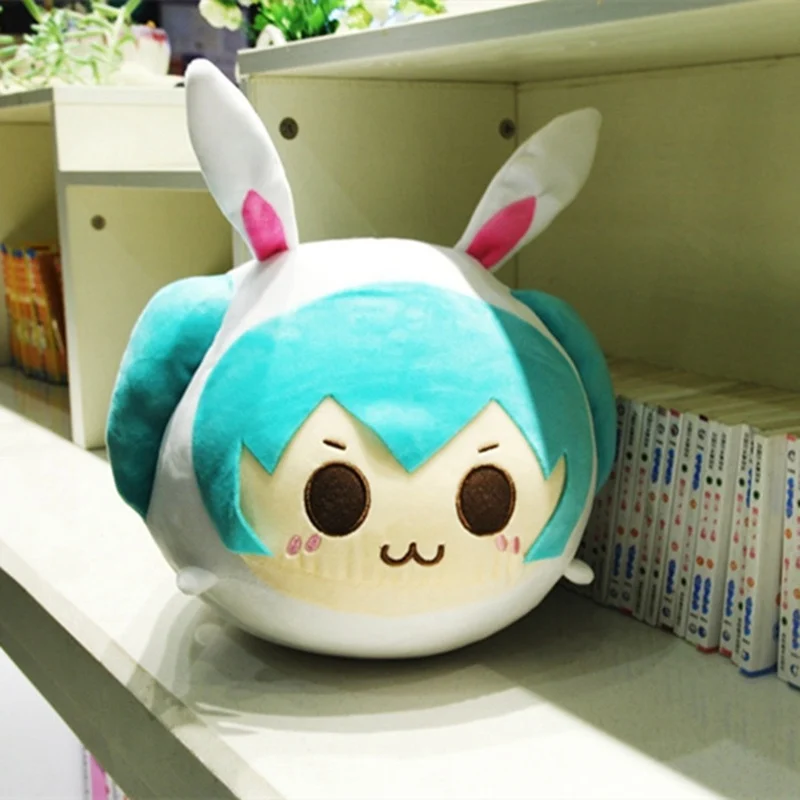 Мультфильм Аниме 28 см Hatsune кукла голова будущего девушки мультфильм плюшевая игрушка кукла девочка подарок