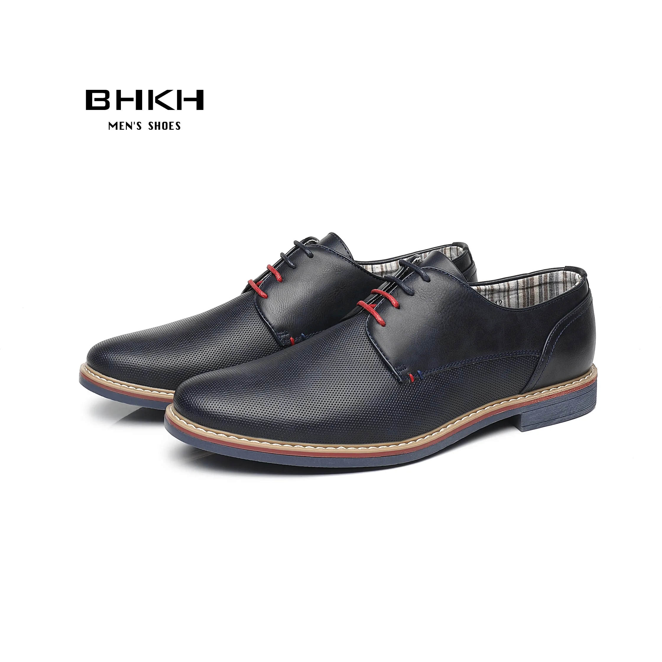 BHKH 2022 Genuine Leather Dress Shoes Comfy Men Casual Shoes Smart