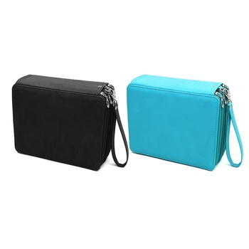 

2pcs 168 Slots Super Large Capacity Pen Bag with Zipper Strap for Prismacolor Watercolor Pencils, Crayola Colored Pencils, Marco