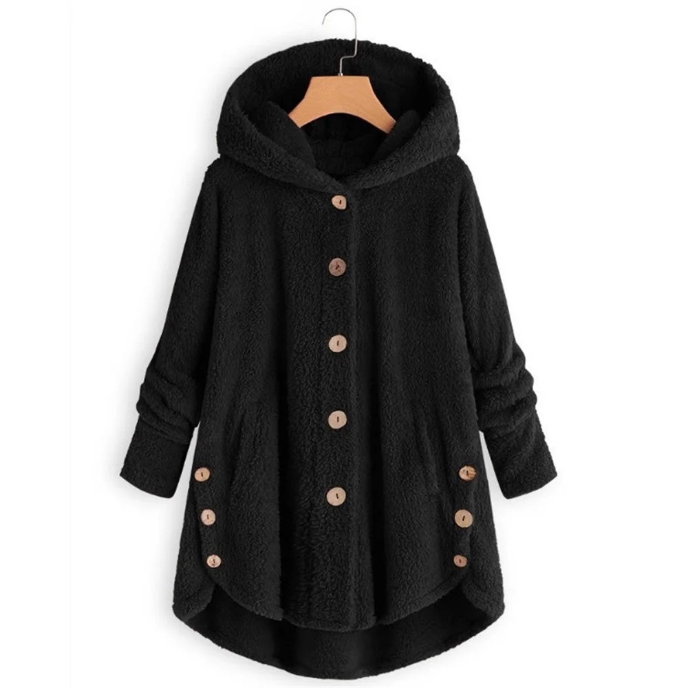 

Explosion Models Women's Jacket Large 5XL Teddy Plush Irregular Warm Jacket Sherpa Fleece Autumn Winter Single-Breasted Clothing