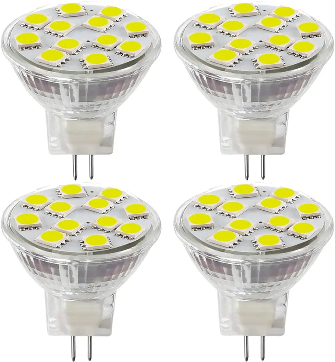 2 4 W светодиодный MR11 светильник 12v 20w Галогенная замена GU4 двухконтактное