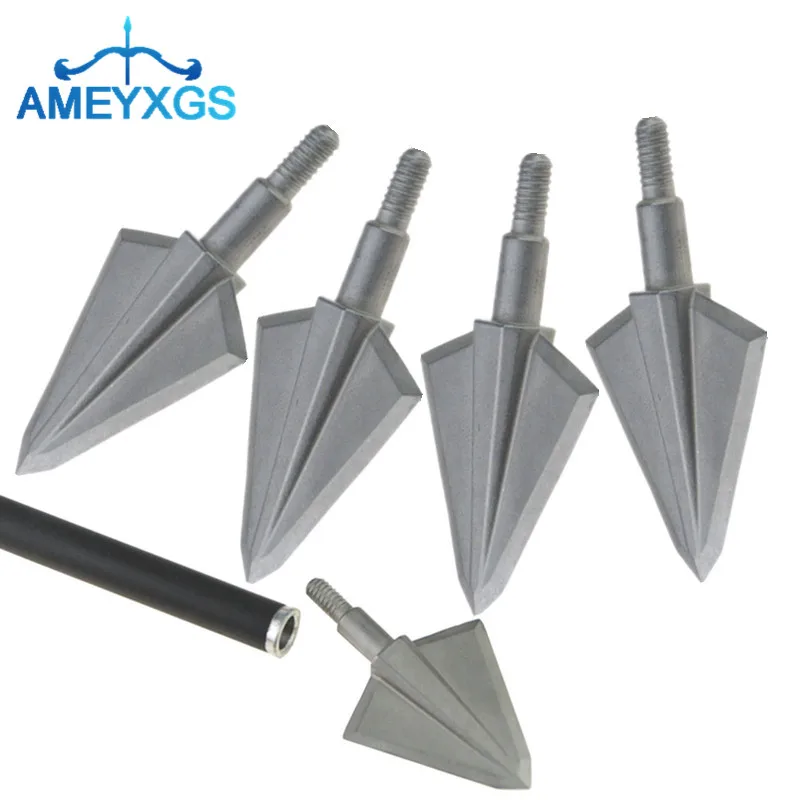 

3/6/12pcs Archery Fixed 2 Blades Broadhead 17-4PH Arrowhead Solid Wide Head Blade For Arrow Outdoor Hunting Shooting Accessories