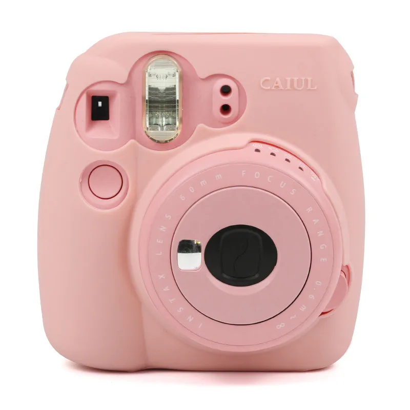 HEONYIRRY чехол для камеры моментальной печати для Fujifilm Instax Mini 9 Mini 8 8+ чехол, Классический фосфоресцирующий желеобразный чехол для камеры - Цвет: Pink