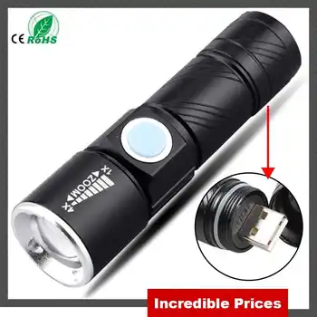 

2000LM Zoom Bike Light USB Rechargeable Bicycle Lights Waterproof XPE Q5 LED MTB Flashlight 3 Modes Outdoor Cycling Torch