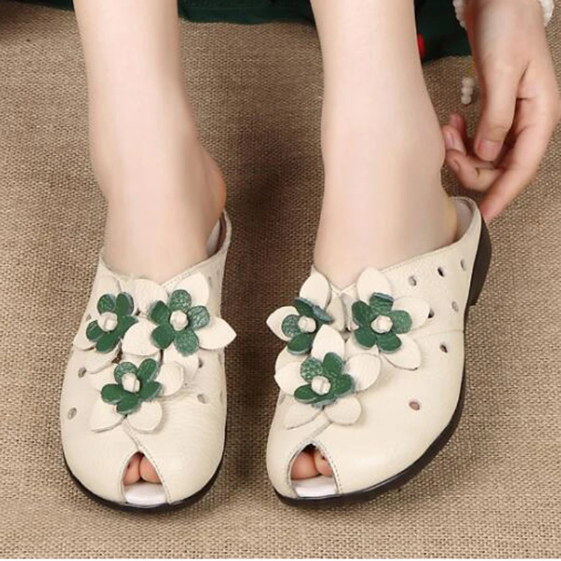 

Women Flats 2019 Genuine Leather Shoes Wedge Heels Women Loafers Ballet Flat Shoes Platform Spring Summer Chaussures Femme Dd095