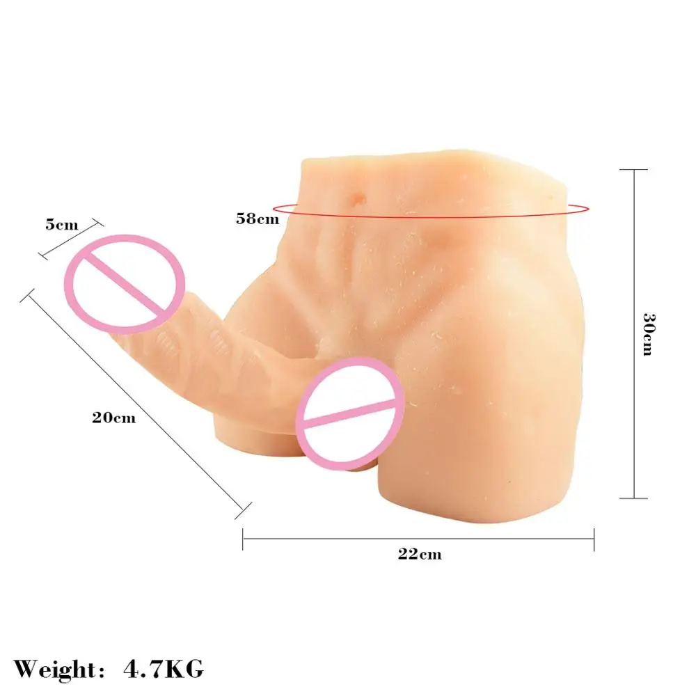 Dildo Ass Lifelike Testicle Male Torso Realistic Penis Ass Sex Doll for Women and Men Large Penis and Tight Anus Dildo Sex Toy
