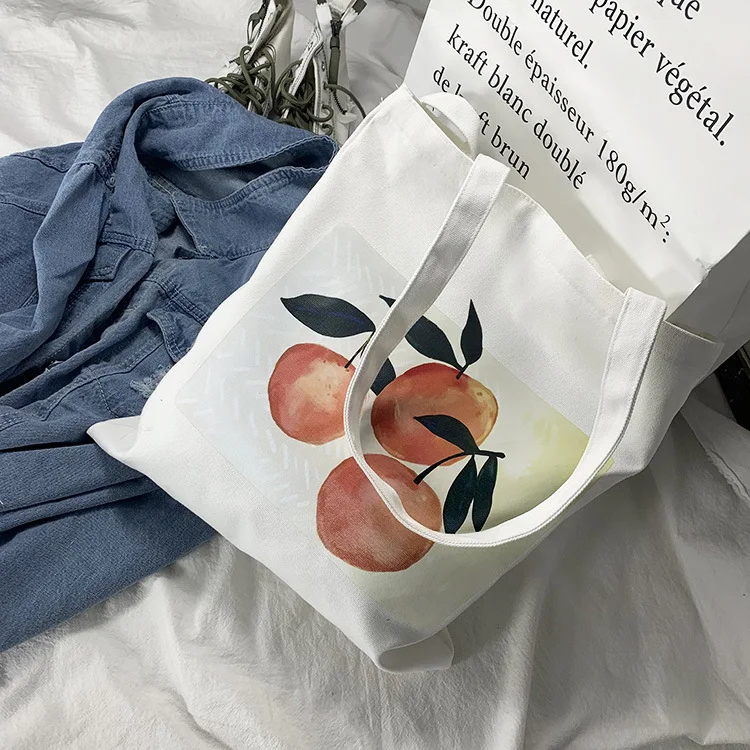 

New Canvas Shoulder Tote Bag For Women 2019 Female Handbags Eco Reusable Cloth Shopping Bag Ladies Beach Shopper Bag