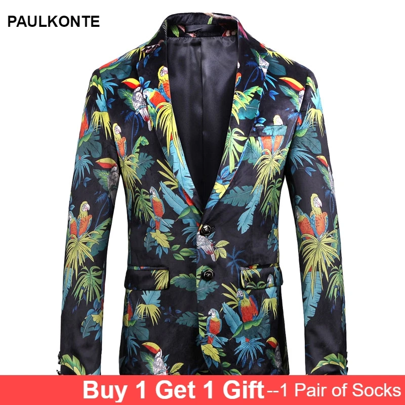 2019 Men's Printed Suit High Quality Business Casual Fashion Trend Men's Suit Party Party Men's blazer 2019 Men's Printed Suit High Quality Business Casual Fashion Trend Men's Suit Party Party Men's blazer