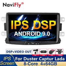 8Core ips DSP Android 9,0 Автомобильный мультимедийный плеер Радио авторадио для Duster/Captur/Lada/Xray 2/Logan 2/Dacia/Sandero gps navi rds