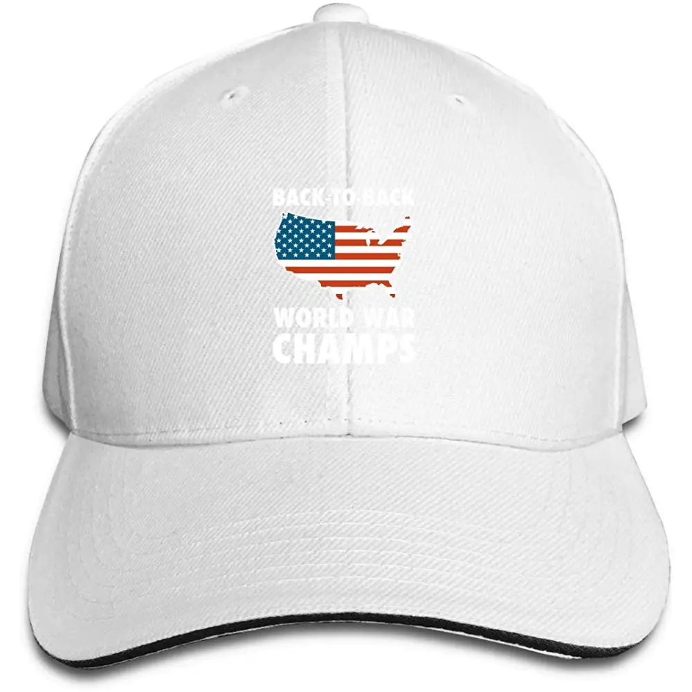 Back-to-Back мировой войны Champs модные Повседневное Регулируемая шапка Бейсбол Кепки для Мужская и женская обувь черного цвета