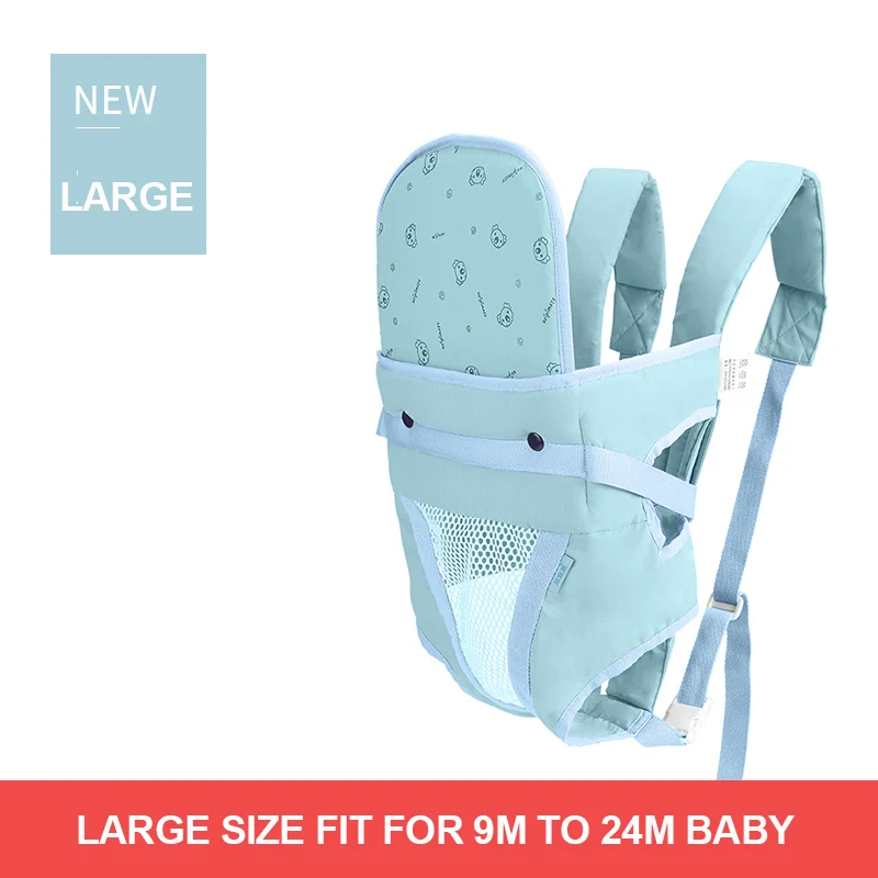 light blue L Детская переноска, дышащая передняя сторона, слинг-переноска на плечо для новорожденных, рюкзак, сумка-кенгуру - Цвет: light blue L