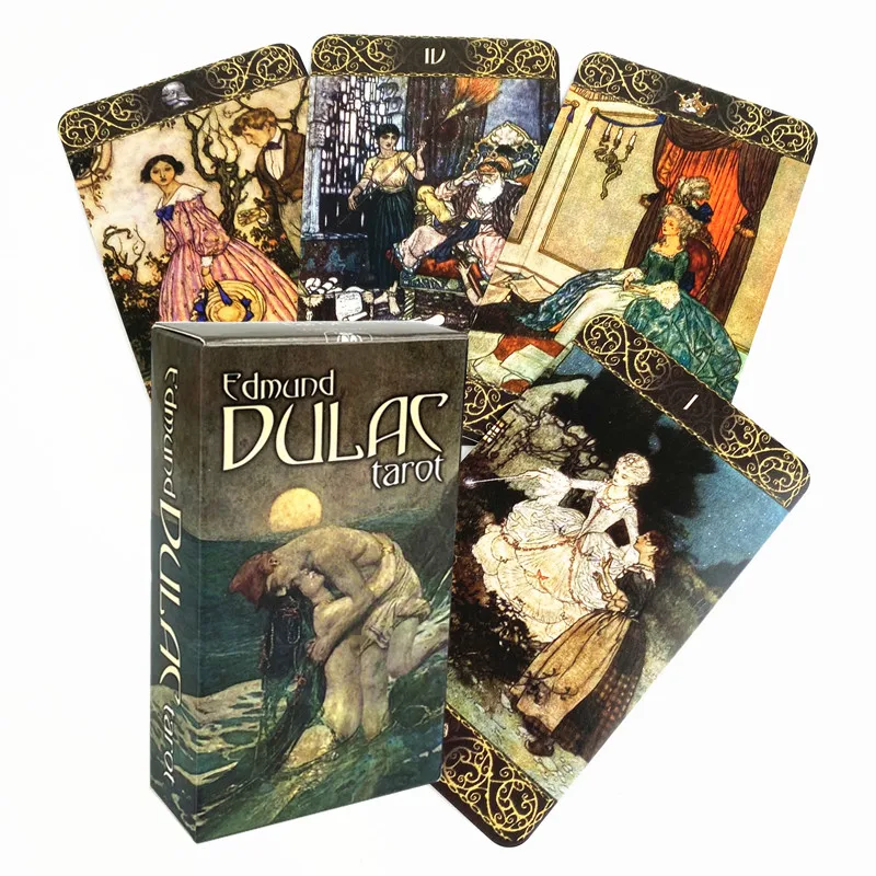 Edmund Dulac Tarot Cards Full English Deck Oracle Party Fate Board Game With E-book gold foil tarot cards set mogen david tarot deck divination astrology full english edition board game with gifts box