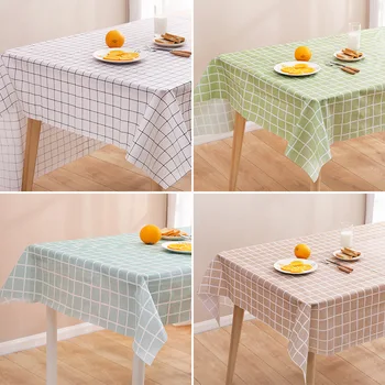 

Free shipping! Nordic Plaid Idyllic PVC Tablecloth Waterproof and Oilproof