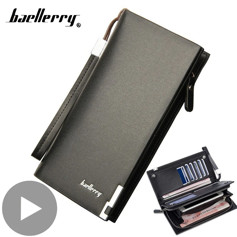 

Long Zipper Phone Coin Business Card Holder for Men Wallet Male Purse Money Clutch Bag Partmone Walet Brieftasche Penazenka 2019