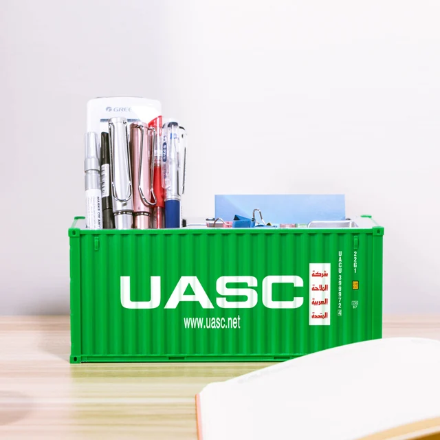 Simulation Shipping Container Model  20ft Mini Toys Logistics Container MultiFunction Pen Holder Office Must be Gift Custom LOGO UASC 30 Pen holder
