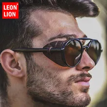 Leonlion панк ретро солнцезащитные очки Мужские Винтажные Солнцезащитные очки для мужчин/женщин Роскошные брендовые солнцезащитные очки для мужчин Панк Lunette Soleil Homme