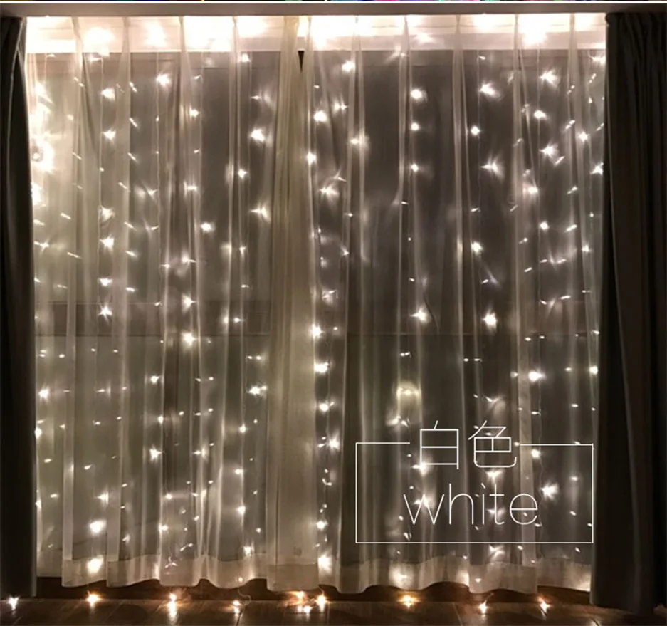 3x3 светодиодный Сказочный светильник, гирлянда, занавес, светодиодный светильник, рождественские комнатные украшения для рождества, свадьбы, Хэллоуина