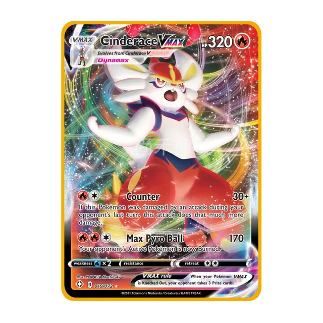 27 Styles Pokemon Metal VMAX Cinderace Eevee Grimmsnarl Toxtriciyt Toys Hobbies Hobby Collectibles Game Collection Anime Cards 3