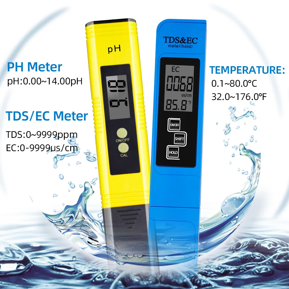Цифровой измеритель PH EC TDS тестер термометр ручка Чистота воды PPM фильтр