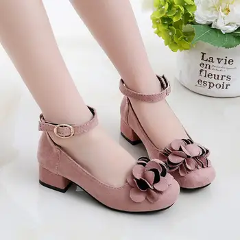 

Kids Leather Shoes Girls Wedding Dress Shoes Children Princess Flower Leather Sandals For Girls Casual Dance Shoes Flat Sandals