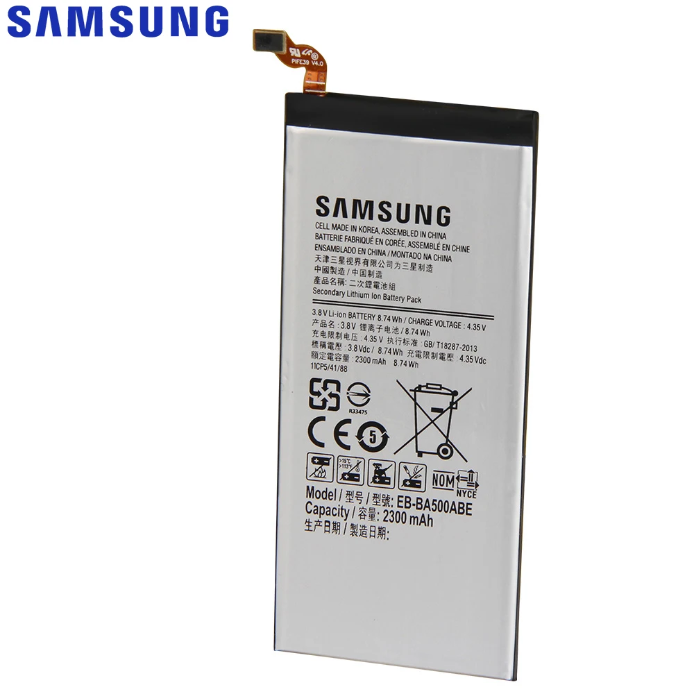 SAMSUNG оригинальный запасной аккумулятор EB BA500ABE для Samsung GALAXY A5 2015 аутентичный