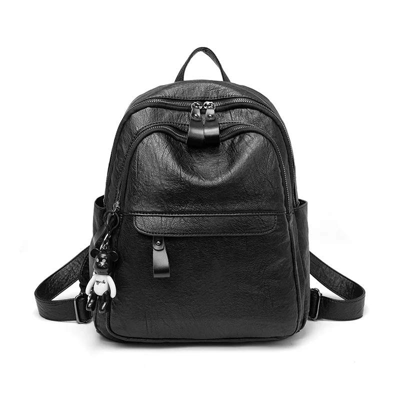 

Retro Large Capacity Backpack Women Leather Rucksack Women's Knapsack Travel Laptop Backpacks Shoulder School Bags Mochila C1351