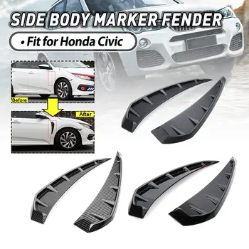 

for Honda for Civic 2016 2017 10th 2PCS Side Body Marker Air Wing Vent Cover Trims Improves Look Carbon Fiber/Matt/Bright Light