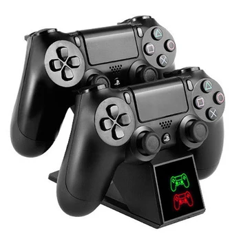 

LED Game Controller Joypad Joystick Handle USB Charger Dual USB Fast Charging Dock Station for Playstation 4 PS4 Slim / PS4 Pro