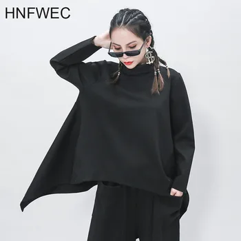 

2020 New Spring Turtleneck Solid Color Pullover Sweatshirt Women Streetwear Loose Casual Batwing Sleeve Tops Tide V460