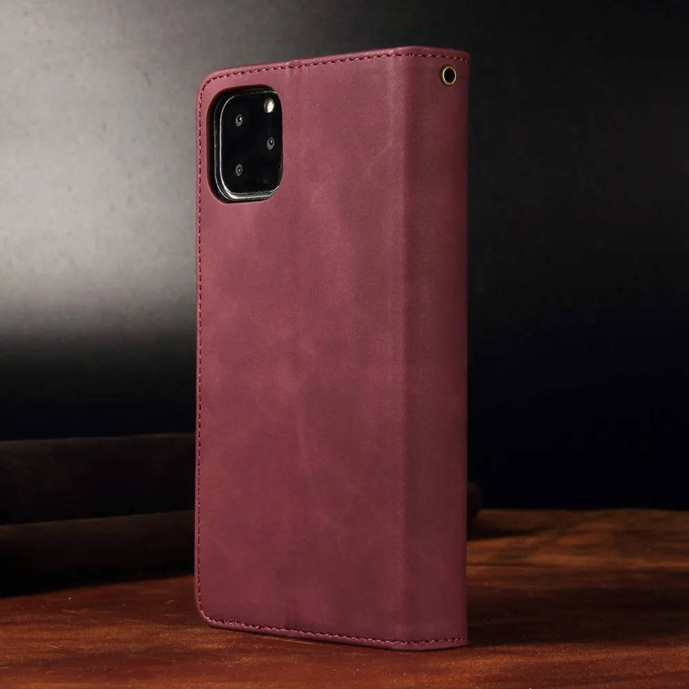 Кожаный флип-чехол для телефона для iPhone 11 Pro MAX XSMAX XR XS X, 8, 7, 6, 6 S, Plus, чехол-бумажник держатель для карт задняя крышка для iPhone 11 Pro Coque