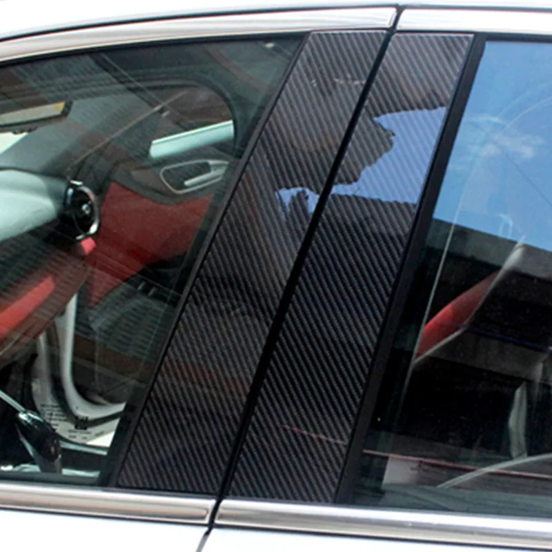 Carbon Fiber Car Window B-pillars Decorative Stickers FOR Alfa Romeo Giulia 2017-2019 Car Styling Trim Accessories
