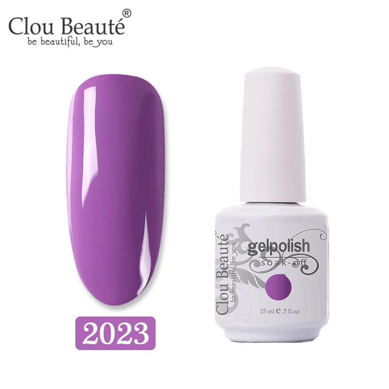 2023 Clou Beaute, 15 мл, лак, Гель-лак, Перманентный лак для ногтей, УФ светодиодный лак для ногтей, для маникюра, долговечный Гель-лак, гель-гибрид - Цвет: 2023