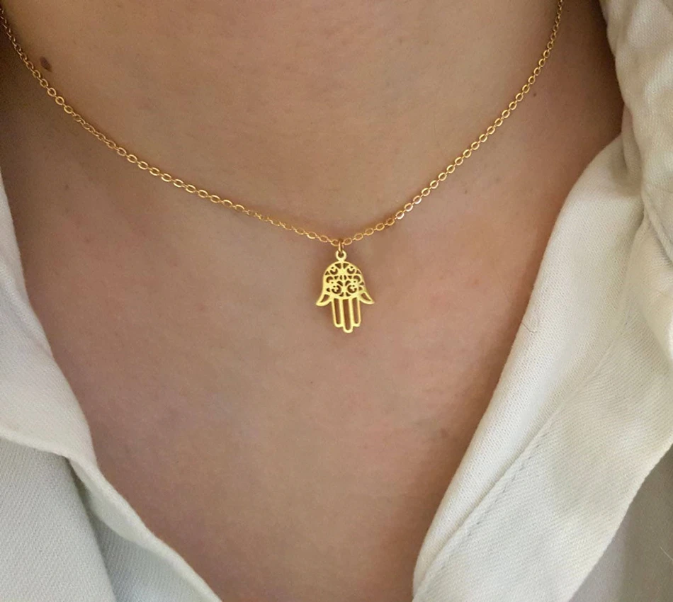 Arabic Lucky Hamsa Hand Pendant 