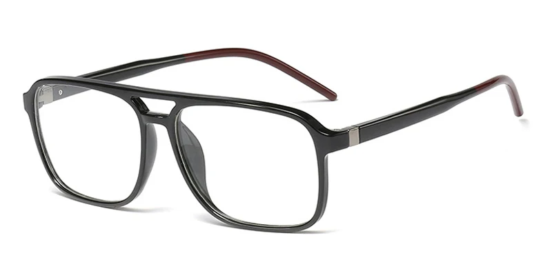 Kachawoo, квадратные очки, оправа, мужские, оптические, черные, коричневые, большие очки, мужские, TR90, легкие,, модные очки, плоский верх - Цвет оправы: black