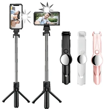 Palo Selfie SPASH 3 en 1 Bluetooth Mini trípode extensible monopié ith soporte para teléfono con luz de relleno para todos los teléfonos